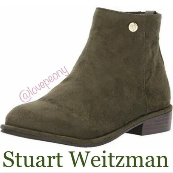 STUART WEITZMAN GIRLS Lowland Low Olive BOOTIE - Picture 1 of 11